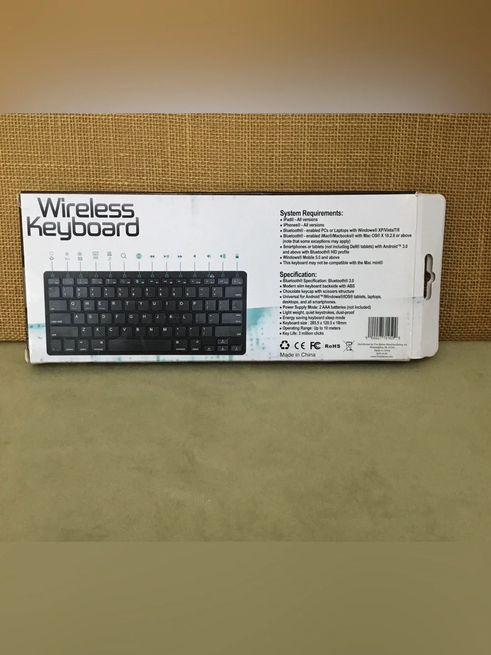 Wireless Bluetooth Tablet Keyboard - Black B301